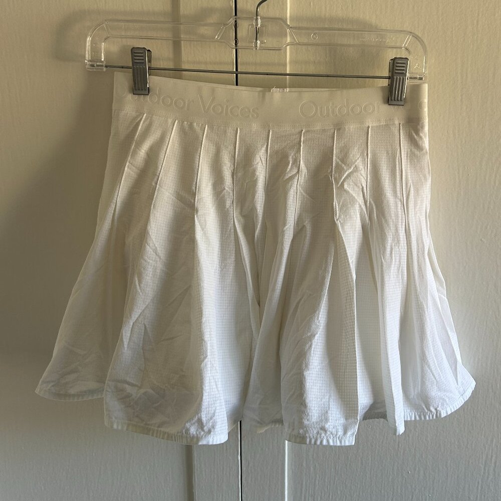 Outdoor Voices White Pleated Tennis Skirt (Sz S)